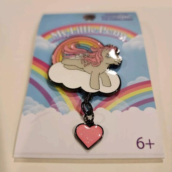 Loungefly My Little Pony Heart Dangle Rainbow Glitter Enamel Pin NEW - Picture 6 of 10